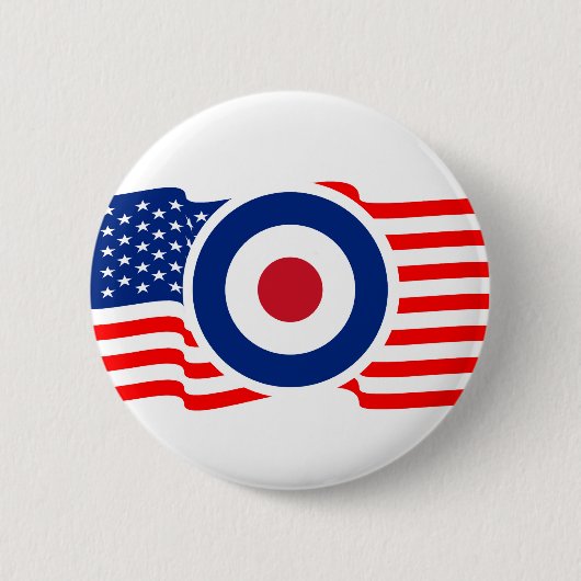 Roundel USA Target Graphic Ronde Button 5,7 Cm (Voorkant)