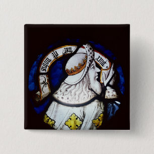 Roundel van de profeet Isaiah Vierkante Button 5,1 Cm
