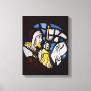 Roundel van de profeet Jeremiah, 15e eeuw Canvas Afdruk