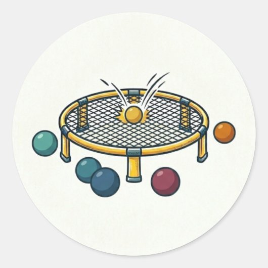 Roundnet Ronde Sticker (Voorkant)
