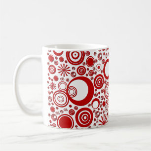 Rounds, Mug de café blanc-rouge