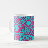 Rounds, Mug de café Pink-Aqua (Devant gauche)