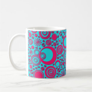Rounds, Mug de café Pink-Aqua