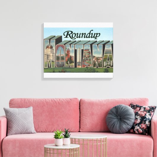 Roundup, Montana Canvas Afdruk (Insitu (Woonkamer))