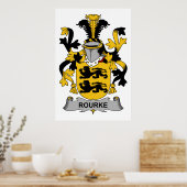 Rourke Family Crest Poster (Keuken)