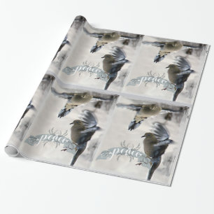 Rourning Doves in Flight Holiday Wrap Cadeaupapier