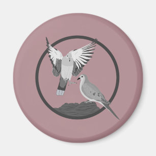 Rourning Doves - Wildlife Circle Series Magneet