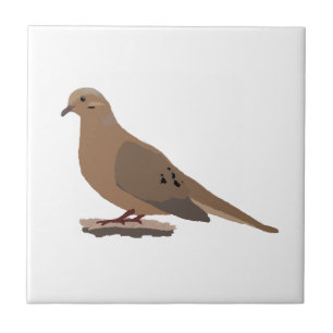 Rourning, Love of Turtle Dove Digitally Drage Bird Tegeltje
