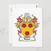 Rouse Family Crest Briefkaart (Voorkant / Achterkant)