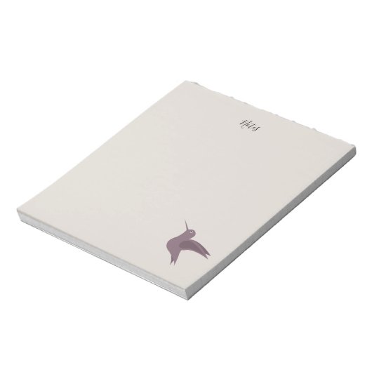 rousse rustique colibri élégant bloc-notes (Tourné)