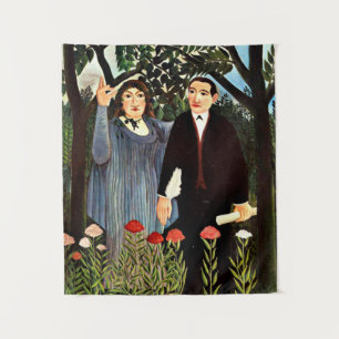 Rousseau - De Muse die de dichter inspireert Wandkleed
