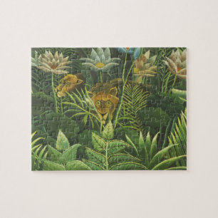 Rousseau Jungle Tropische Leeuw Kunstprint Botani Legpuzzel