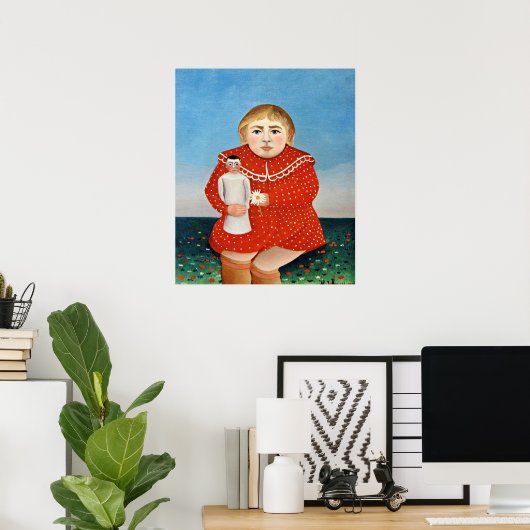 Rousseau - Kind met pop Poster (Thuiskantoor)
