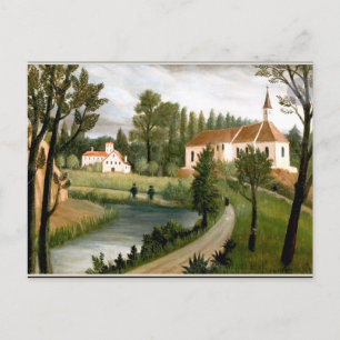 Rousseau - Landschap met Chapel, mooie kunst Briefkaart