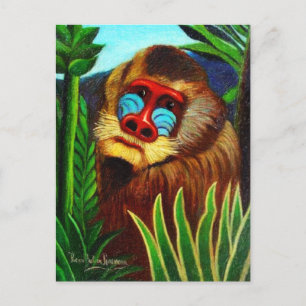 Rousseau - Mandril in het Oerwoud (Aanpassing) Briefkaart