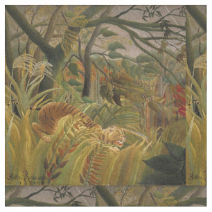 Rousseau Oerwoud Tropische Tijger Kunst Stof