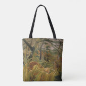 Rousseau Oerwoud Tropische Tijger Kunst Tote Bag (Achterkant)