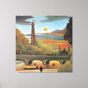 Rousseau - Seine en Eiffeltoren Canvas Afdruk