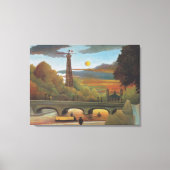 Rousseau Seine en Eiffeltoren in de zon Canvas Afdruk (Voorkant)