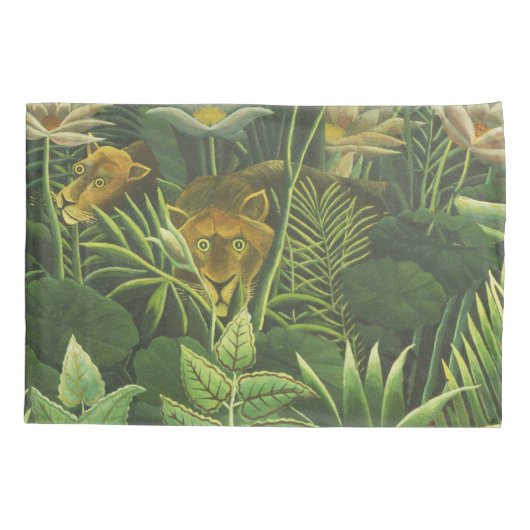 Rousseau Tropisch Oerwoud Leeuw Schilderen Kussensloop (Achterkant)