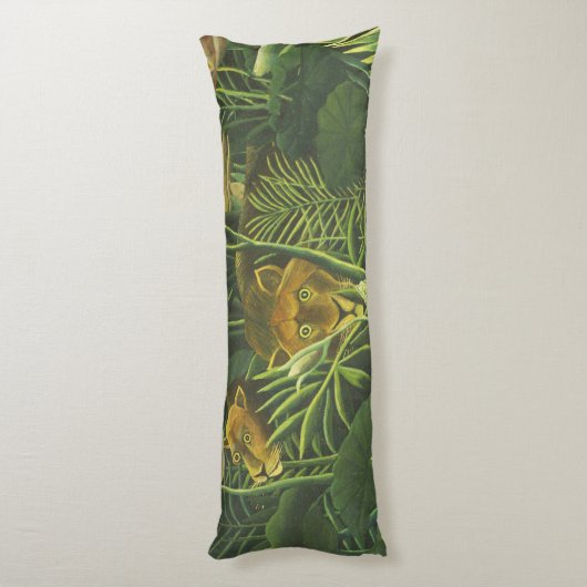 Rousseau Tropisch Oerwoud Leeuw Schilderen Lichaamskussen (Achterkant (Verticaal))