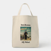 Rousseau War en Self-Portrait Large Canvas tas (Achterkant)