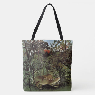 Rousseau's Hungry Lion art bags Tote Bag