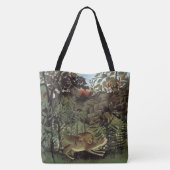 Rousseau's Hungry Lion art bags Tote Bag (Achterkant)