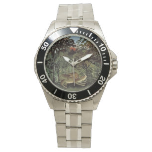 Rousseau's Hungry Lion art horloges