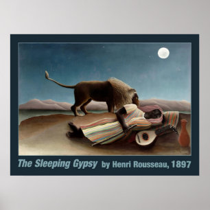 Rousseau's slapende zigeunerige poster
