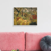 Rousseau's tijgercanvas canvas afdruk (Insitu (Woonkamer))