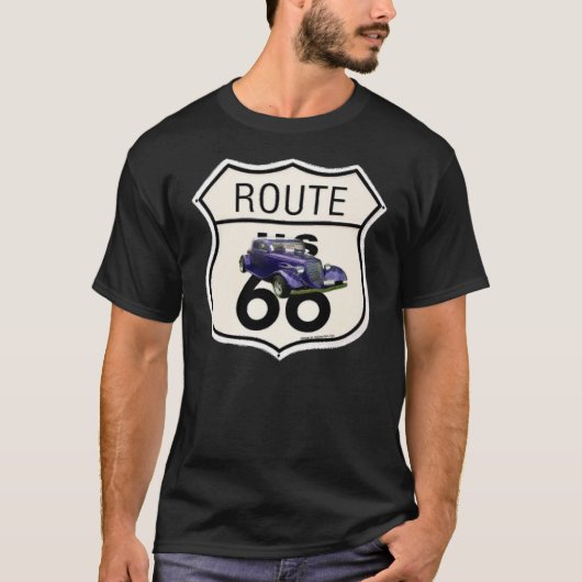 /Route66 T-shirt de signe Ford 1934 (Devant)