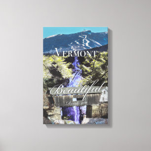 Route 100, Vermont Canvas Afdruk
