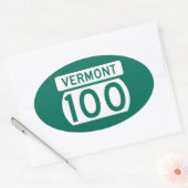 Route 100, Vermont, Verenigde Staten Ovale Sticker (Envelop)