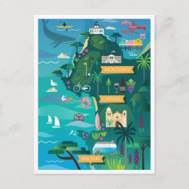 Route 1 Californisch Briefkaart