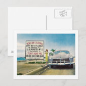 Route 1, Key West, Florida Retro Briefkaart (Voorkant / Achterkant)