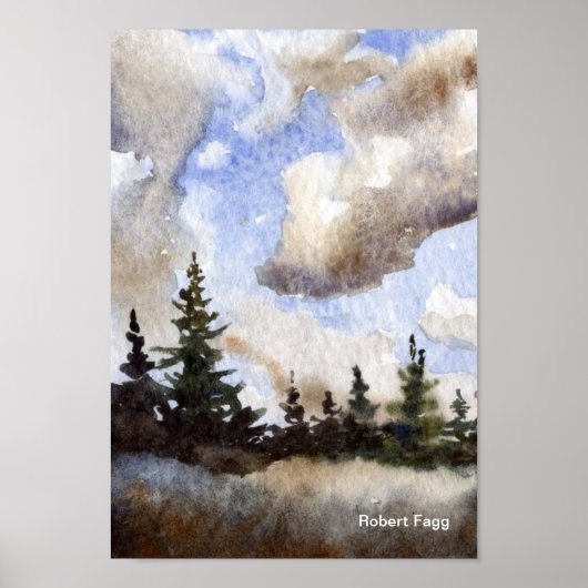 Route 55 de Druk van de Kunst van Wolken Poster (Voorkant)