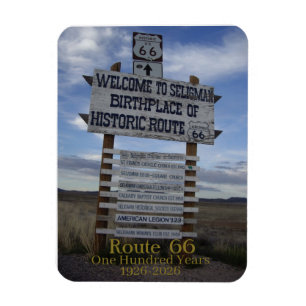 Route 66 - 100 - Honderd Jaar Oud 1026 -2026 Magneet