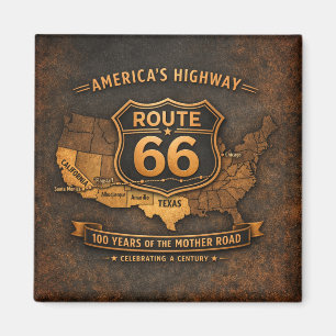 Route 66 100 Jaar Landmark Magneet