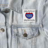Route 66 100th Birthday Vierkante Button 5,1 Cm (In situ)