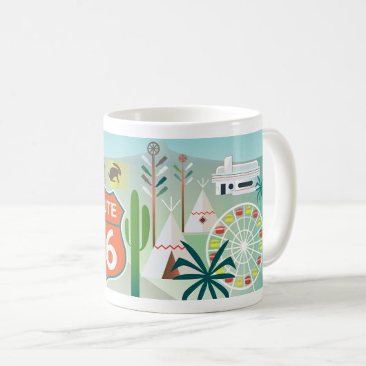 Route 66 11oz ou 15oz Mug (Devant droit)