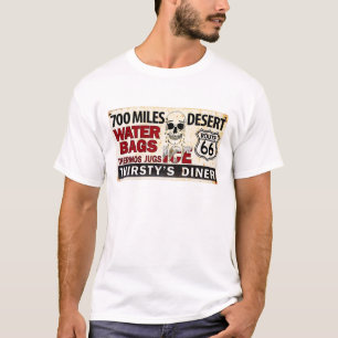 Route 66 - 700 mijl woestijn wegbord t-shirt
