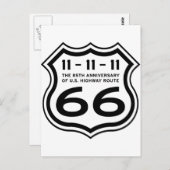 Route 66 85e Jubileum Logo Artikelen Briefkaart (Voorkant / Achterkant)