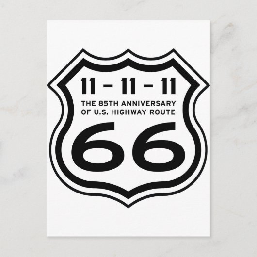 Route 66 85e Jubileum Logo Artikelen Briefkaart (Voorkant)