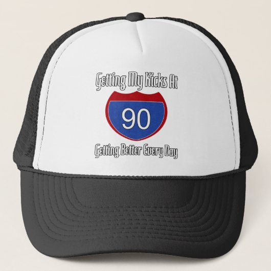 Route 66 90th Birthday Trucker Pet (Voorkant)