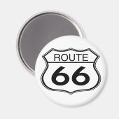 Route 66 - Aimant rond (Recto/Verso)