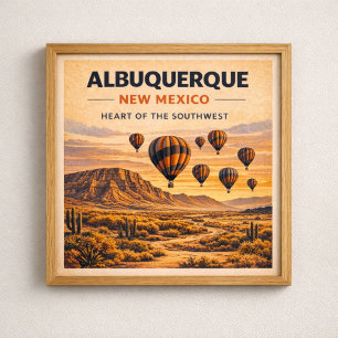 Route 66 Albuquerque Zuidwest-erfgoed Poster