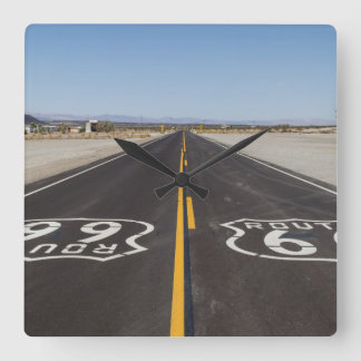 Route 66, Amboy (Californië, Verenigde Staten) Vierkante Klok