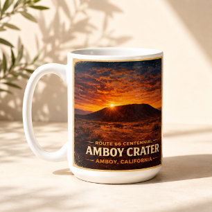 Route 66 Amboy Krater Zonsondergang Coffee Decor Koffiemok