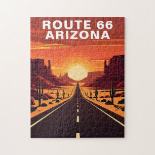 Route 66 Arizona Woestijn Vintage Puzzel